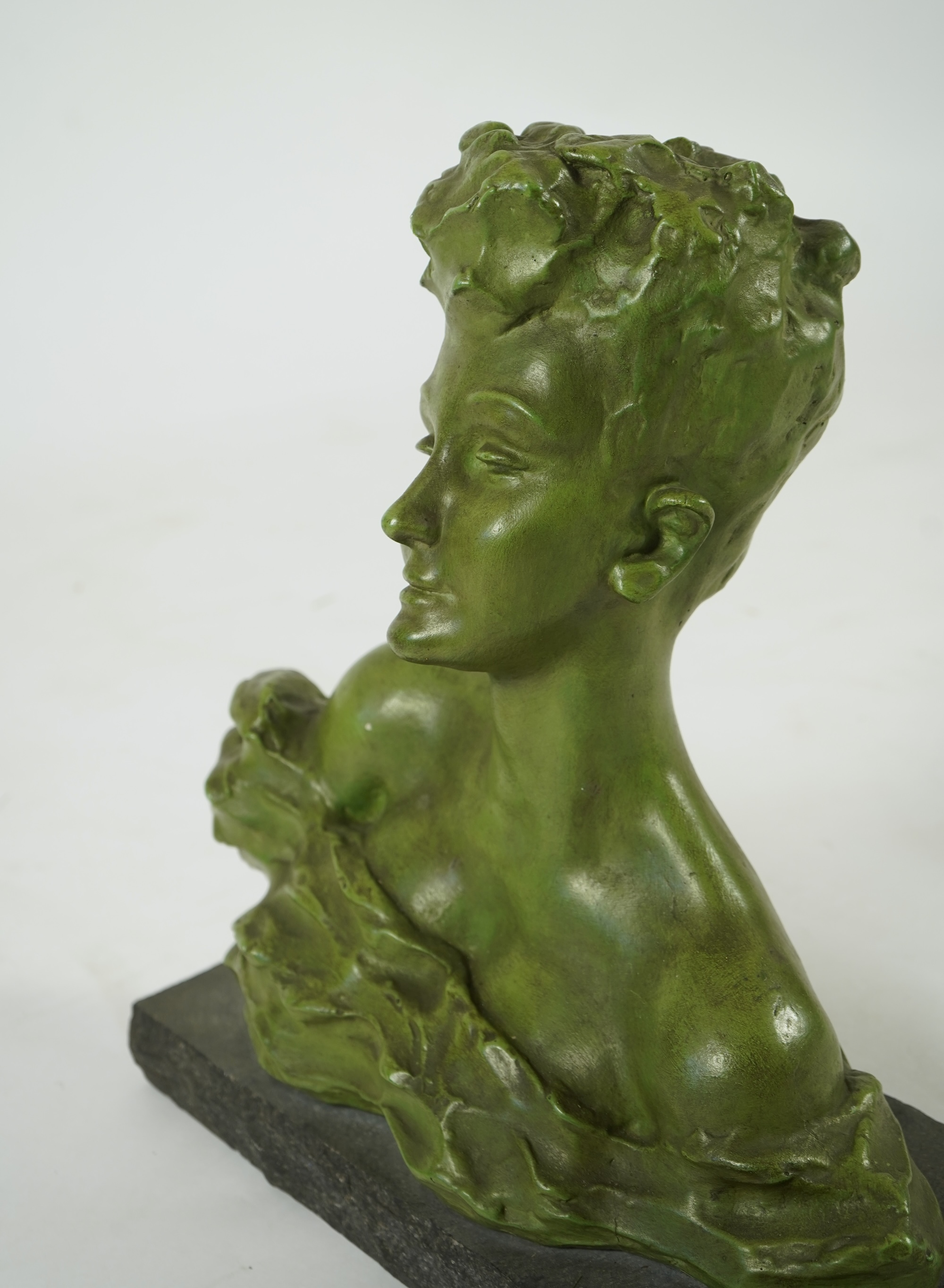 Ernest Patris (Belgian, 1909-1991) A modern terracotta bust